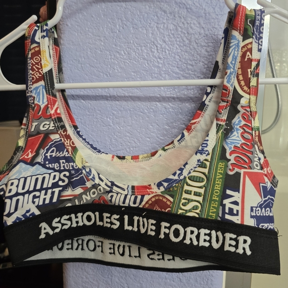Assholes Live Forever Sports Bra - Picture 3 of 3